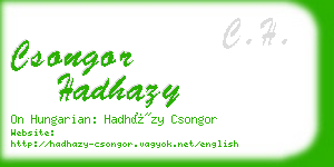 csongor hadhazy business card